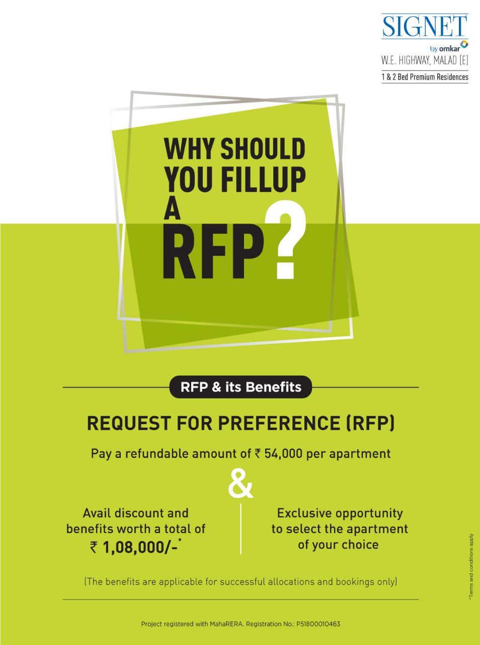 Why should you fillup a RFP at Omkar Signet, Mumbai Update
